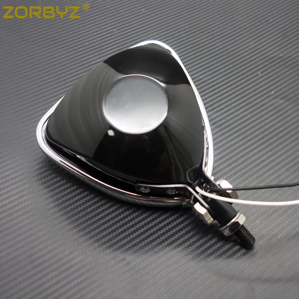ZORBYZ мотоцикл металлический черный треугольник фара плоская задняя для Harley Honda
