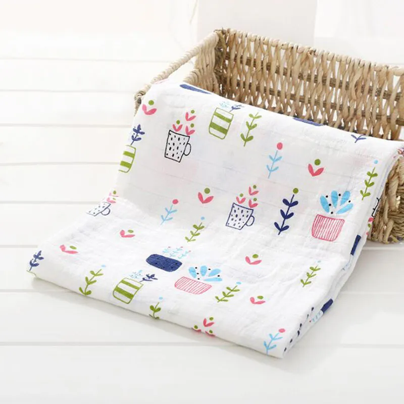 baby blanket 24 Муслин хлопок Детские пеленает мягкие одеяла для новорожденных банное Ткань Детские спальные принадлежности чехол для коляски игровой коврик простыня для детской кроватки - Цвет: baby blanket 24