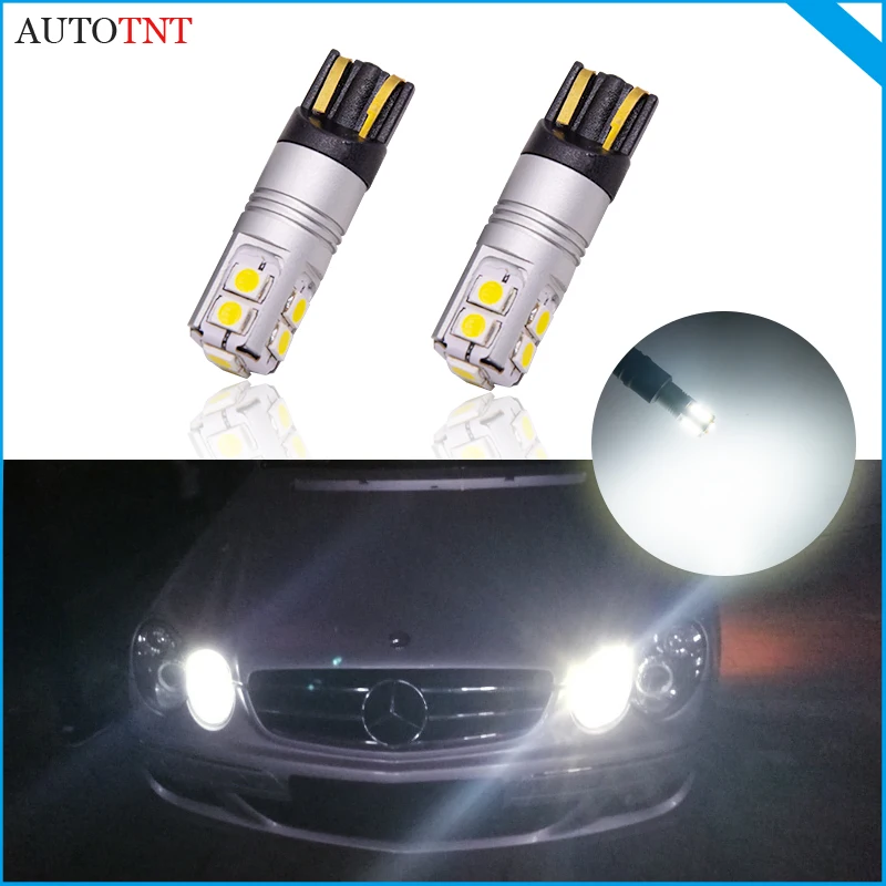 2 шт. T10 Светодиодная лампа w5w 168 194 6000K canbus без ошибок для Mercedes Benz C 32 36 43 63 AMG class W205 W204