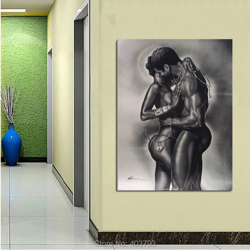 Абстрактный плакат глубокой любви афроамериканский художественный принт