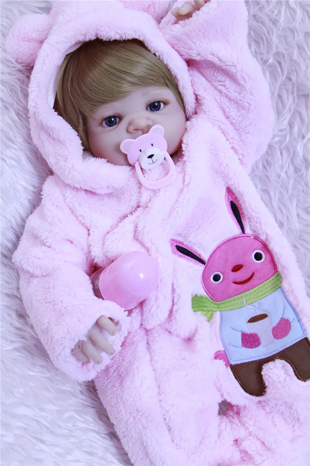 Трогательная настоящая большая кукла 57 см Детская для новорожденных гладкие