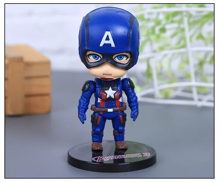 Disney с принтами "Marvel", "Мстители" Бесконечная война Капитан Америка Тор "Человек-паук" версии фигурку Аниме Коллекция Статуэтка игрушка модель