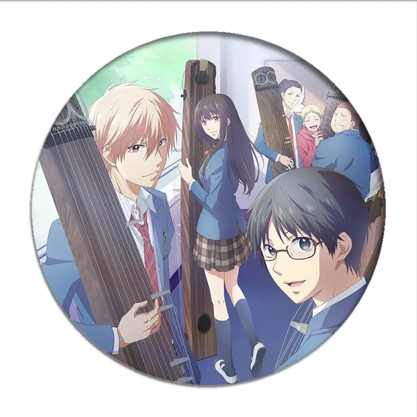 

Kono Oto Tomare Cosplay Badges Kudo chika Brooch Kurata Takezo Icon Collection Bag Breastpin for Backpacks Clothing