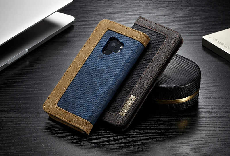 Чехол-книжка Me для samsung Galaxy S10, S9, S8 Plus, S10E, роскошный джинсовый холщовый чехол-кошелек для samsung Note 10, 8, 9, S6, S7 Edge, чехол