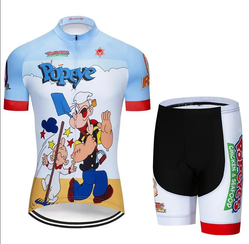 Popeye Ciclismo Джерси ropa Ciclismo Verano гонки спортивный мотоцикл Джерси Топы Ciclismo desgaste манга corta Maillot ropa - Цвет: 1