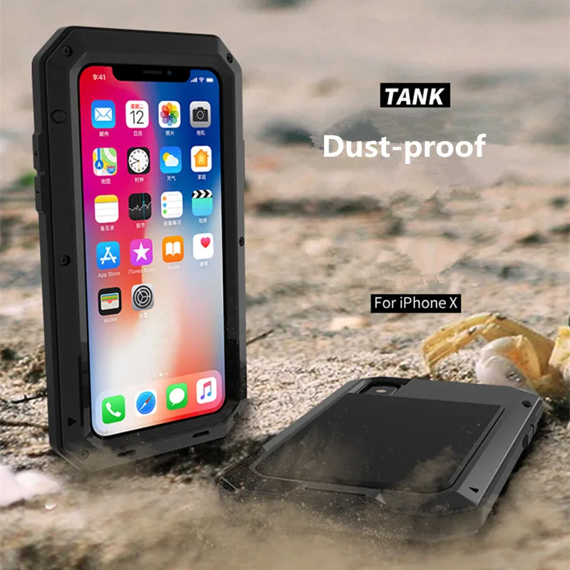 heavy duty protection armor metal aluminum phone case for iphone 13 11 12 mini pro xs max xr x 6 6s 7 8 plus shockproof cover free global shipping