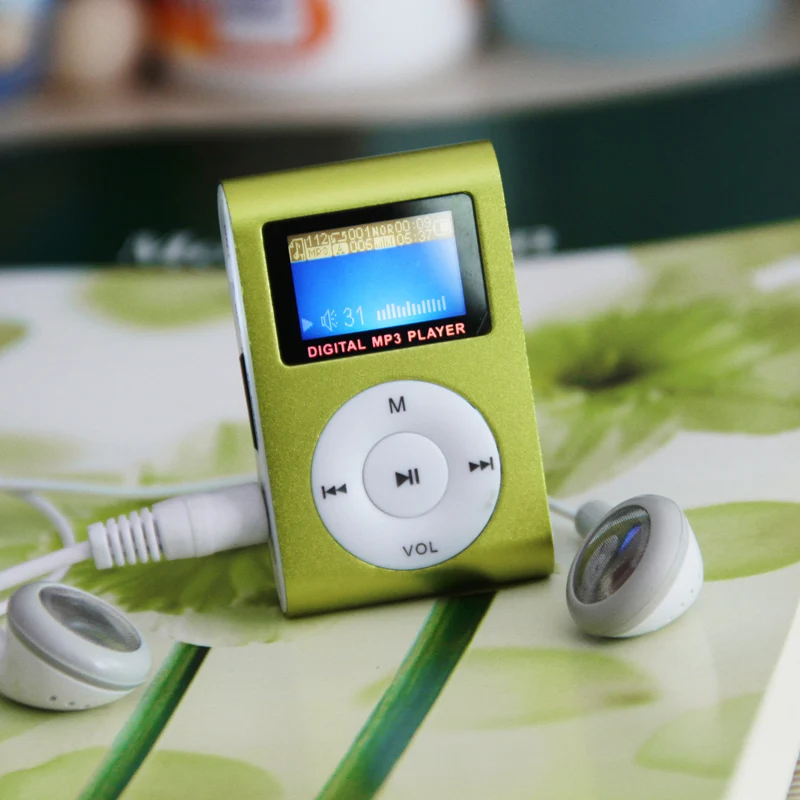 Мини Клип Дизайн Цифровой СВЕТОДИОДНЫЙ Свет Вспышки MP3 Музыкальный Плеер С TF Слот