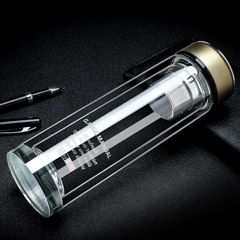 Лаконичный Дизайн 350 мл чай Infusers высокая термостойкость стеклянная бутылка для