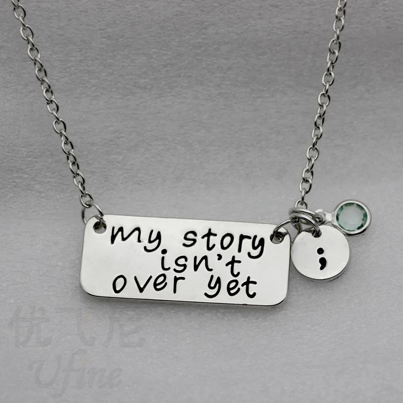 Камень по дню рождения моя история еще не закончена ожерелье &quotточка с
