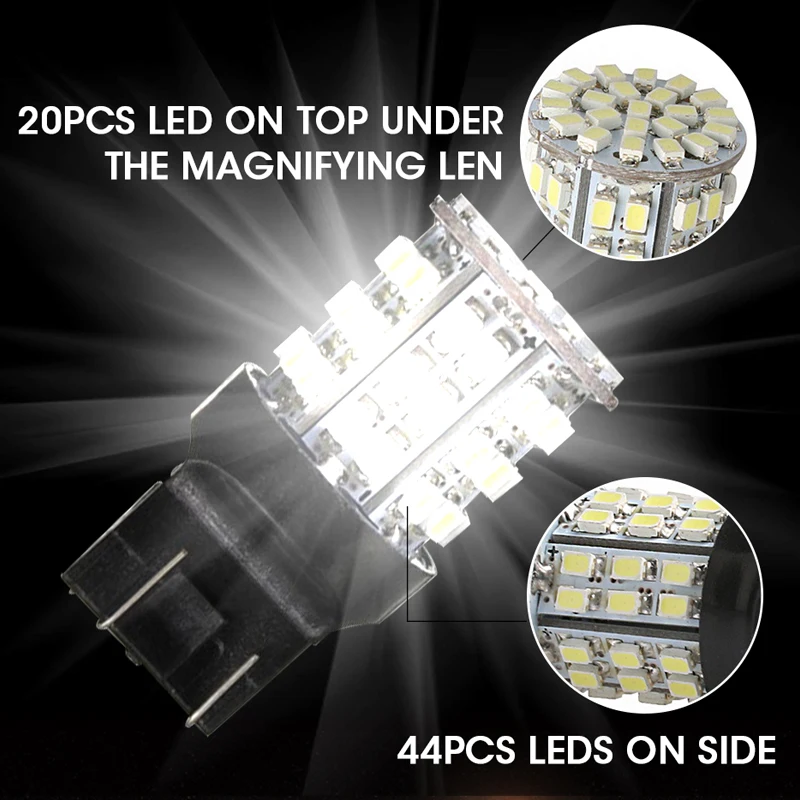 Hlxg 2 шт. T20 7440 W21W Led 12В 6000K Автомобильная сигнальная лампа стоп сигнал задние