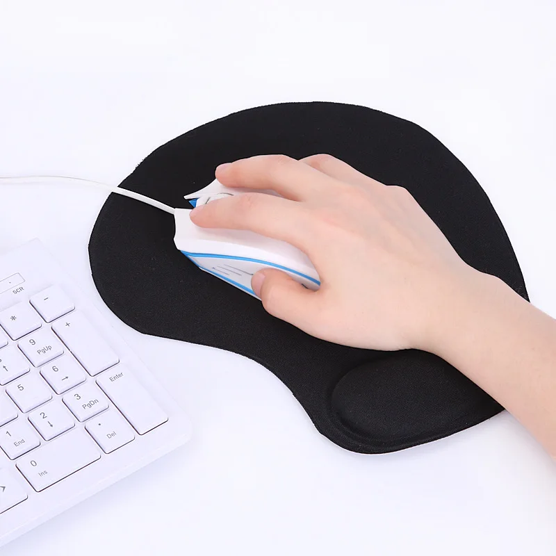 10 шт. наручные Комфорт Мышь Pad черные тонкие запястья Relax мат оптический