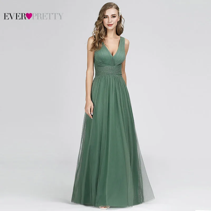 Burgundy Bridesmaid Dresses Wedding Ever Pretty New Summer 7 Styles Sparkle Blush Pink Wedding Guest Gowns Vestido Madrinha - Цвет: EP07526GB Tulle