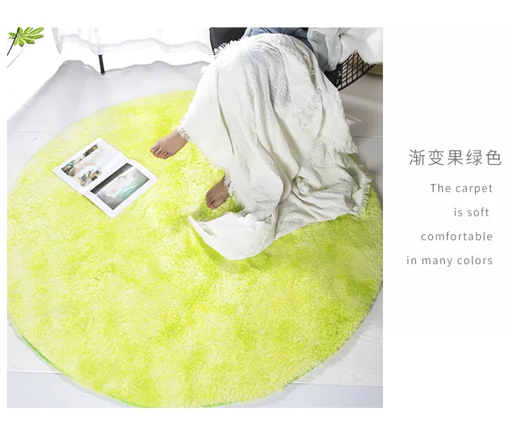 New Motley Plush Round Soft Carpets for Living Room Bedroom Fluffy Rugs Home Decor Shaggy Carpet Cloakroom Tea Table Floor Mats