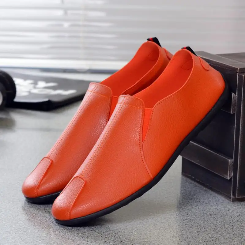 Туфли мужские из ПУ кожи классические повседневные легкие дышащие лоферы в