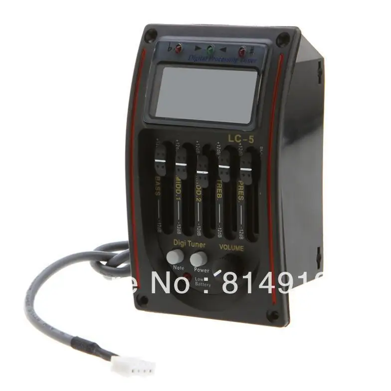 Акустический 5 полосный эквалайзер Эквалайзер гитара бас предусилитель пьезо