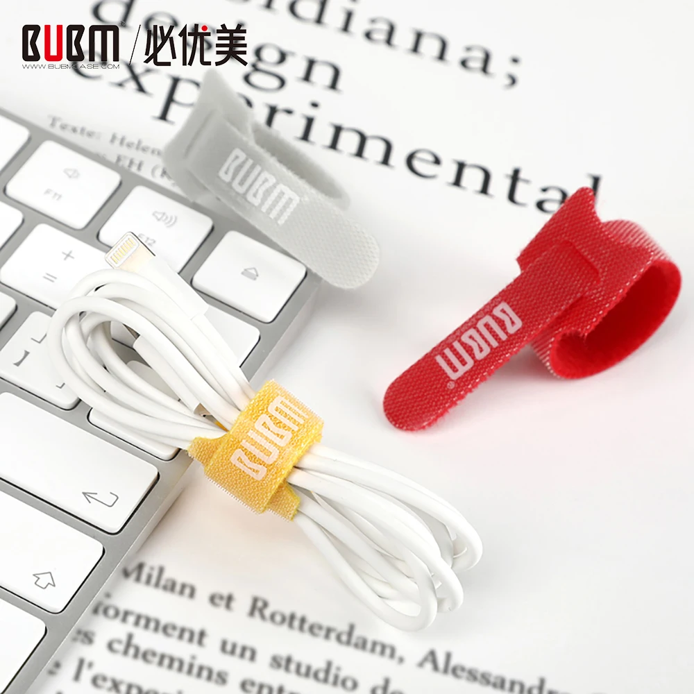 BUBM 40 шт. кабельные стяжки многоразовые крепления провода ремни шнур органайзера Веревка держатель, идеально подходит для крепления проводов и организации шнуров