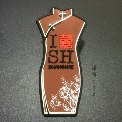 Китайский дизайн ципао/халат магнит на холодильник сувенир из китая в шанхае