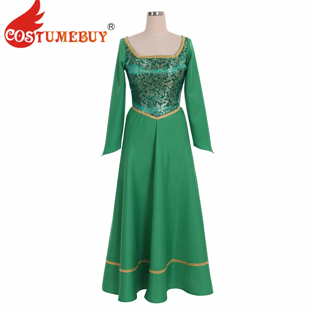 CostumeBuy Шрек Принцесса Фиона Косплей Костюм Платье на Хэллоуин для взрослых нарядное платье принцессы L920