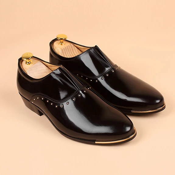 M anxiu/Большие размеры модная мужская обувь с острым носком кожаная Свадебная