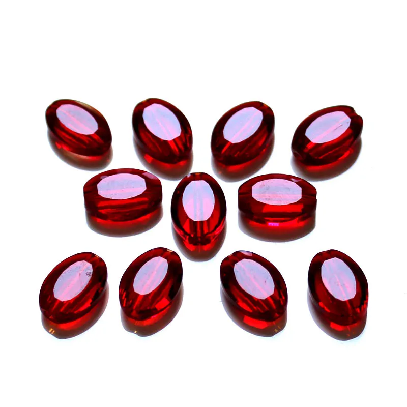 

100pcs/lot Multi Colors Flat Oval Beads 11x8mm crystal Glass beads for DIY jewelry Making AAA Grade Loose Spacer Beads