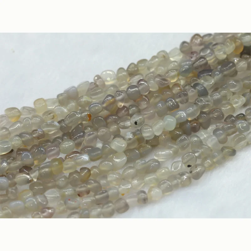 Бусины с натуральным белым и серым агатом свободные бусины 3-12 мм Размер 15 дюймов