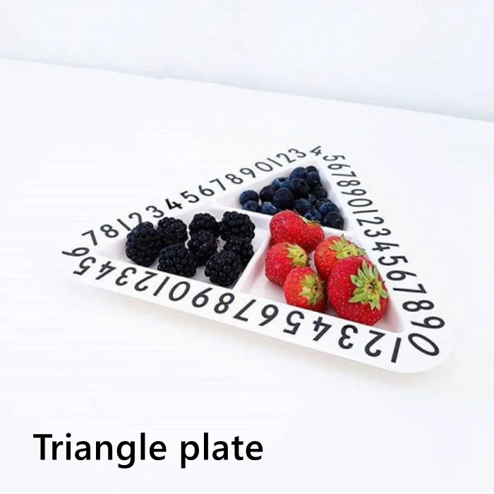 Triangle plate Тарелки с буквенным принтом, миски для супа, блюда для еды, спагетти, тарелка для детского питания, салат, паста, десертная тарелка, столовая посуда, домашняя посуда - Цвет: Triangle plate