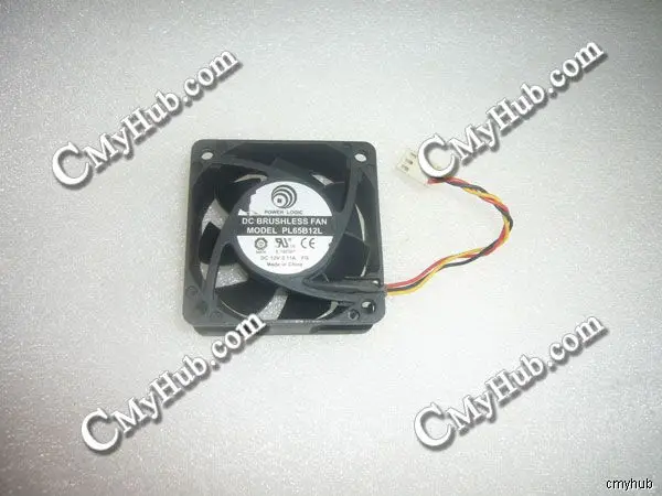 Подлинный для POWER LOGIC PL65B12L DC12V 0.11A 3-контактный 3-проводной 6025 60x60x25 мм вентилятор