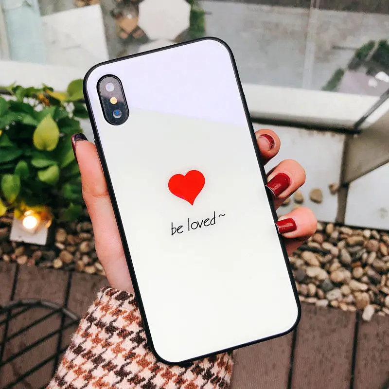 Tfshining Роскошные закаленное Стекло чехол для Apple IPhone X 10 7 8 6 6s плюс Симпатичные