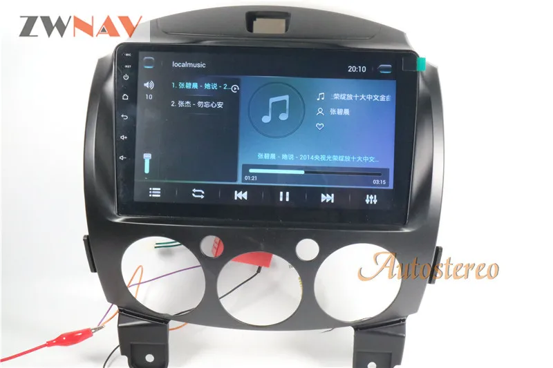 ZWNAV Android 6,0 ram 2GB Автомобильный gps Радио экран без dvd-плеера для Mazda 2 2007- головное устройство Мультимедиа gps навигация