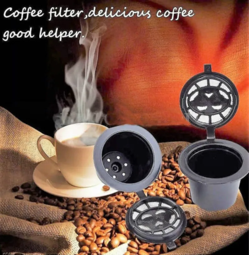 4x многоразового многоразовые капсулы Кофе с кофе для кофеварками Nespresso ложка