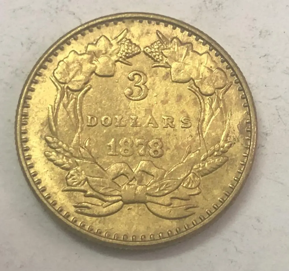 (1875 1876 1877 1878) 3 долл. США|Безвалютные монеты| |