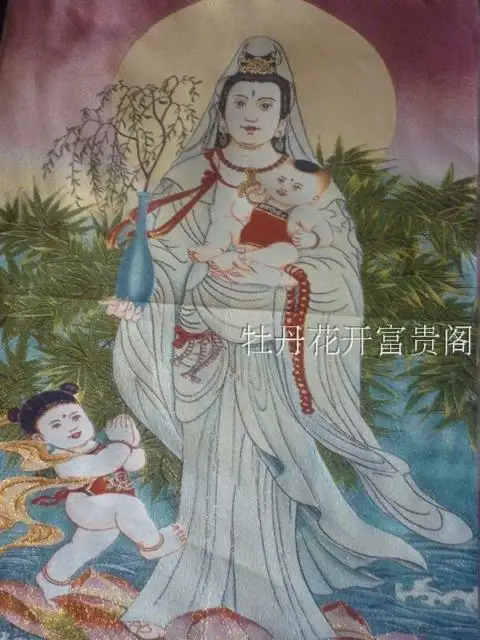 Китайская античная коллекция вышивка танка схема богини милосердия | Дом и сад