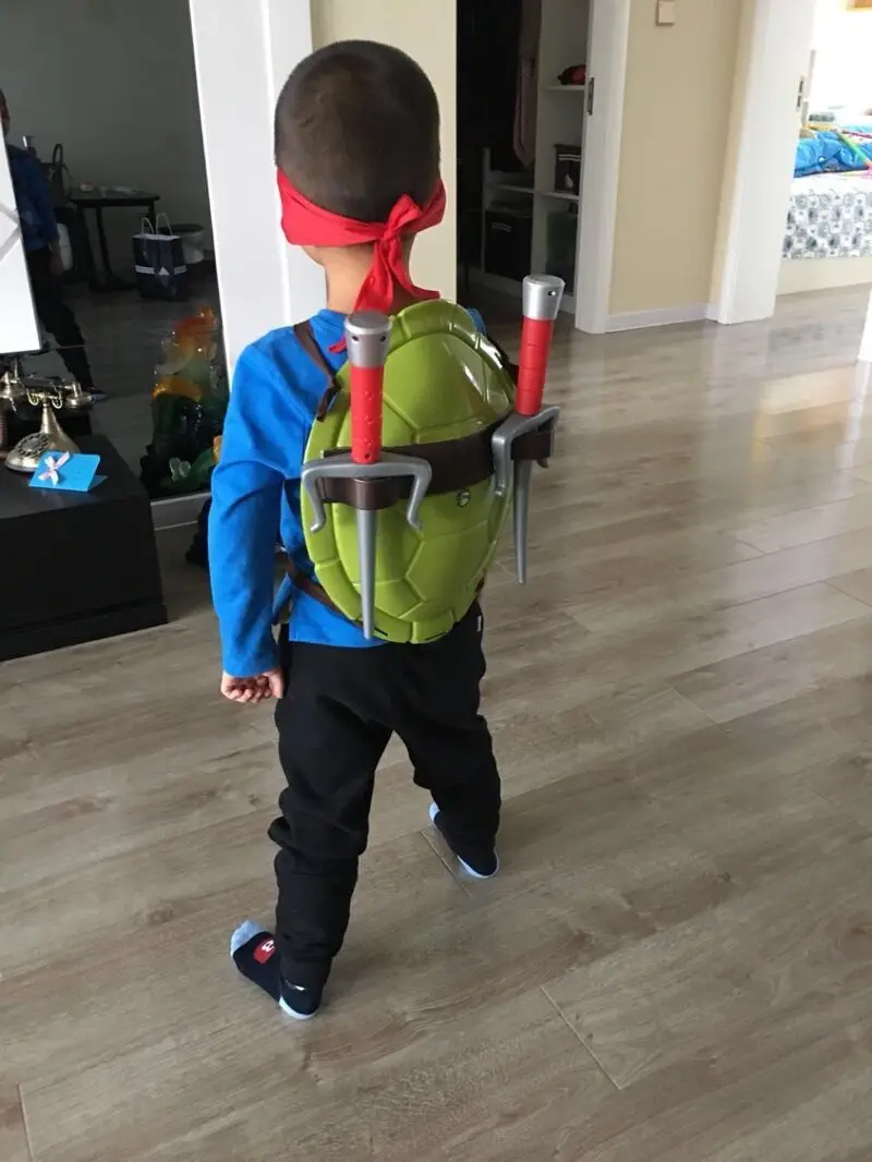 Горячие дети открытый ниндзя маска глаз игрушечное оружие крутой черепаший