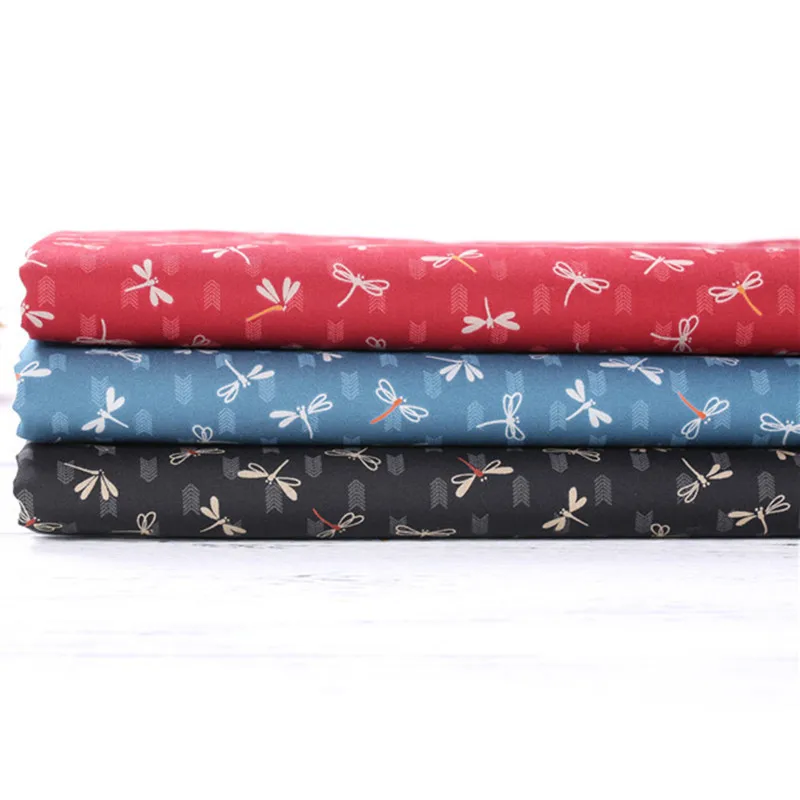 Японский стиль хлопковая ткань принт стрекозы сделай сам для наволочки/скатерть