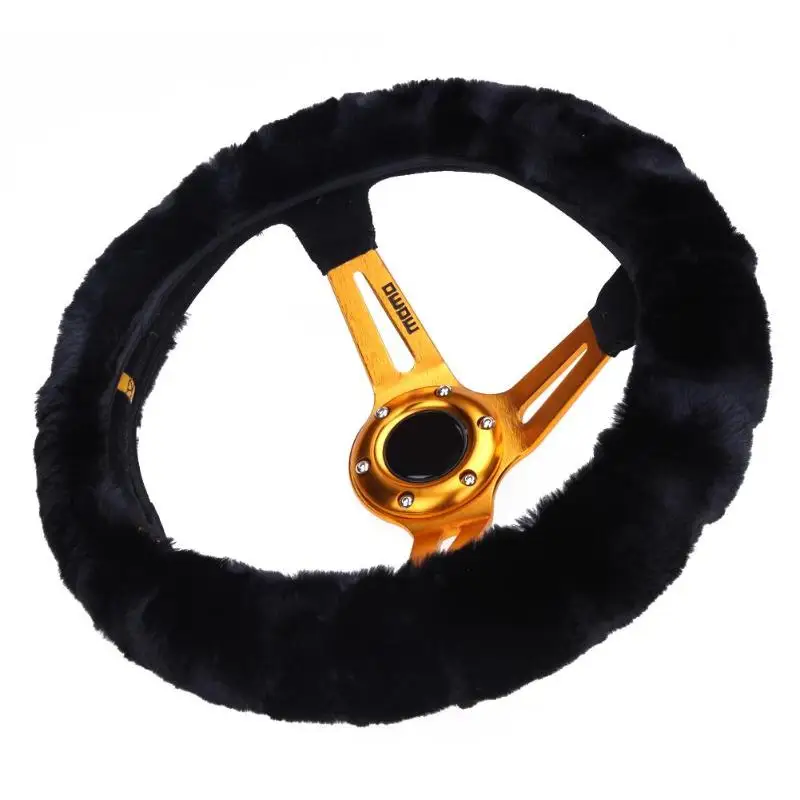 

Car Accessory Soft Elastic Winter Warm Plush Car Steering Wheel Cover Car-styling Cover for 36/38/40cm Auto steering-wheel