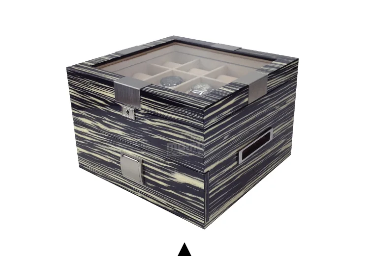 Роскошные часы деревянная коробка 24 Часы для хранения Корпус часов дисплей