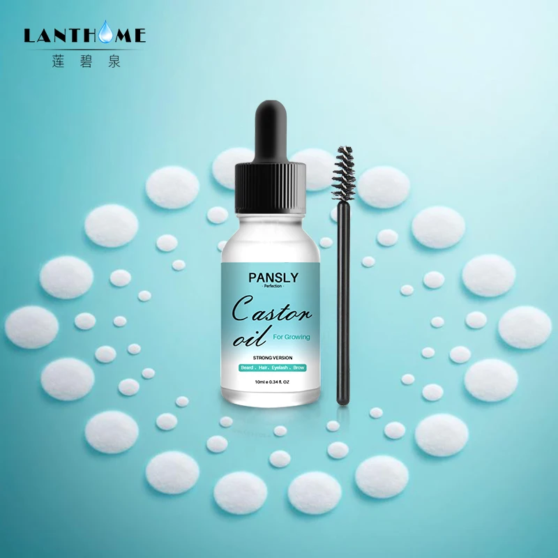 

Hair growth essential Oil Natural Castor Oil Calm Prevent Skin Aging Castor Organic Eyelash Enhancer Eyelash Growth Serum 10ml