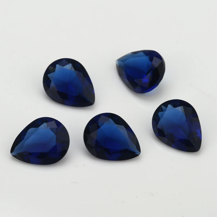 50 шт. 2x3 13x18mm Груша Форма Свободно сидящий стеклянный камень розовый красный цвет