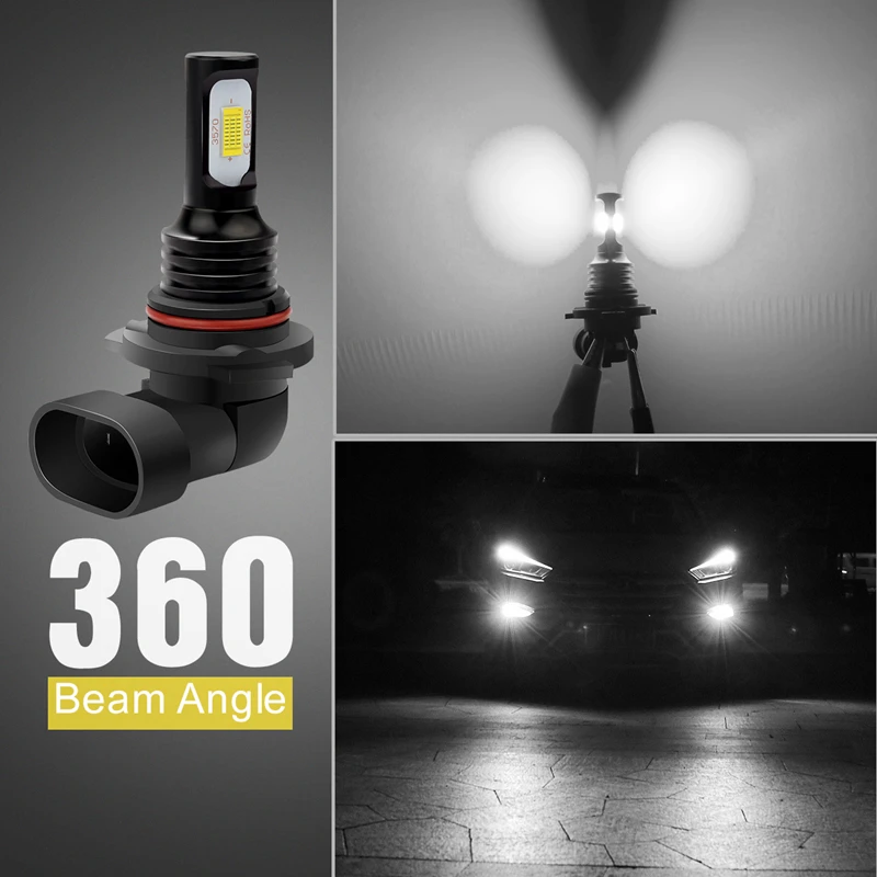 Katur 2 шт. 9006 HB4 светодиодные лампы для автомобиля фары вождения противотуманные