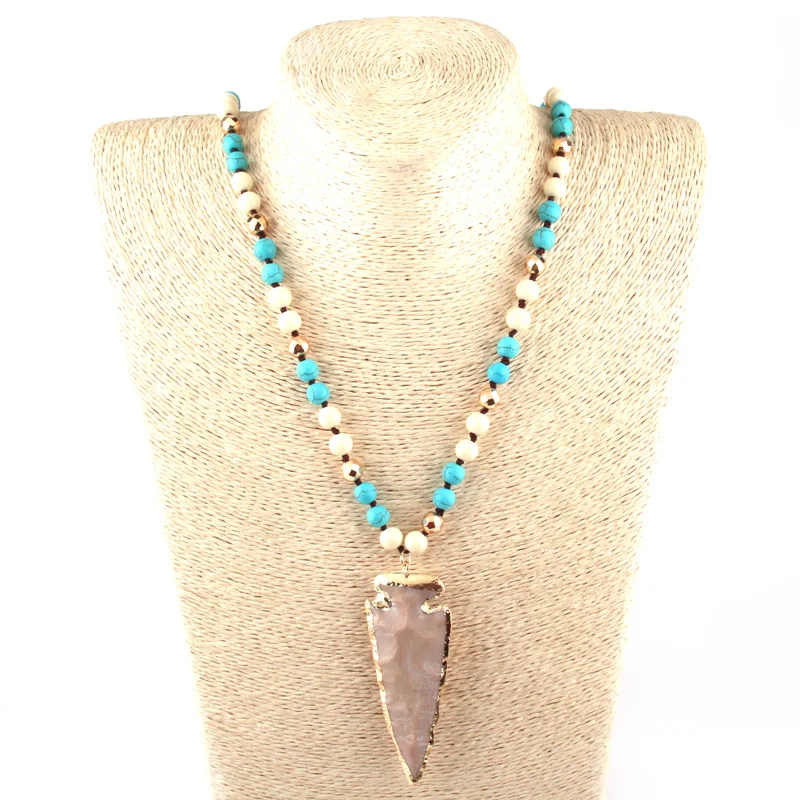 MOODPC модные камни гематитовые бусины Женское Ожерелье|Ожерелья с подвеской| |