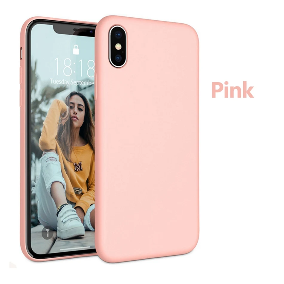 Pink Чехол для Red mi Note 5, чехол, силиконовый мягкий чехол для телефона, для Xiao mi A2 Lite mi 8 Lite, чехол, Coque Xio mi Max 3 mi x 2 2S 6A - Цвет: Pink