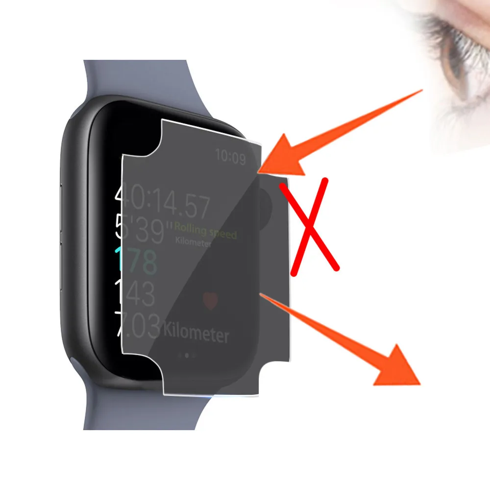 Новый 2PC закаленное ТПУ полный экран протектор для Apple Watch 4 40 мм анти-шпионская