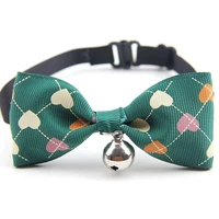 cute bowknot pet dog collar with bell