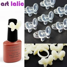 50Pcs Nail Art UV Gel Polish Color Pops Display Butterfly Fake Ring Coloring Showing Trainning False Nail Manicure Tool