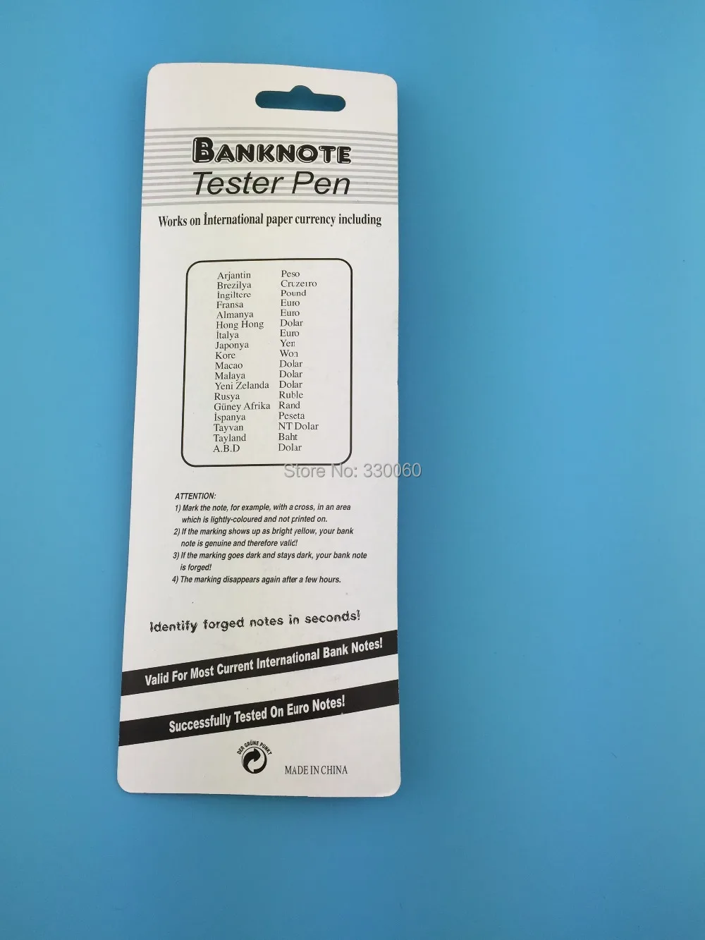 Тестер банкнот ручка подходит для большинства бумажных денег обнаружения