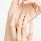 100% 925 однотонные кольца для женщин минималистская треугольная Корона простое классическое кольцо карьерный стиль ювелирные изделия удар подарок аксессуары