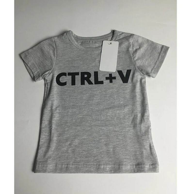 2019 отец и мне соответствующие летняя одежда футболка с принтом &quotCtrl C + Ctrl V&quot