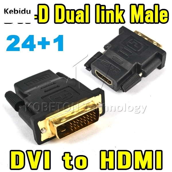Цельнокроеное платье Новый DVI 24 + 1 мужчина к совместимому с HDMI Женский Золотой