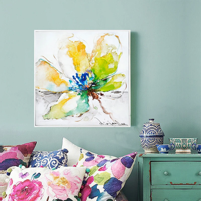 2016 Краб Омар акварель животные Настенная картина ручной работы масляная