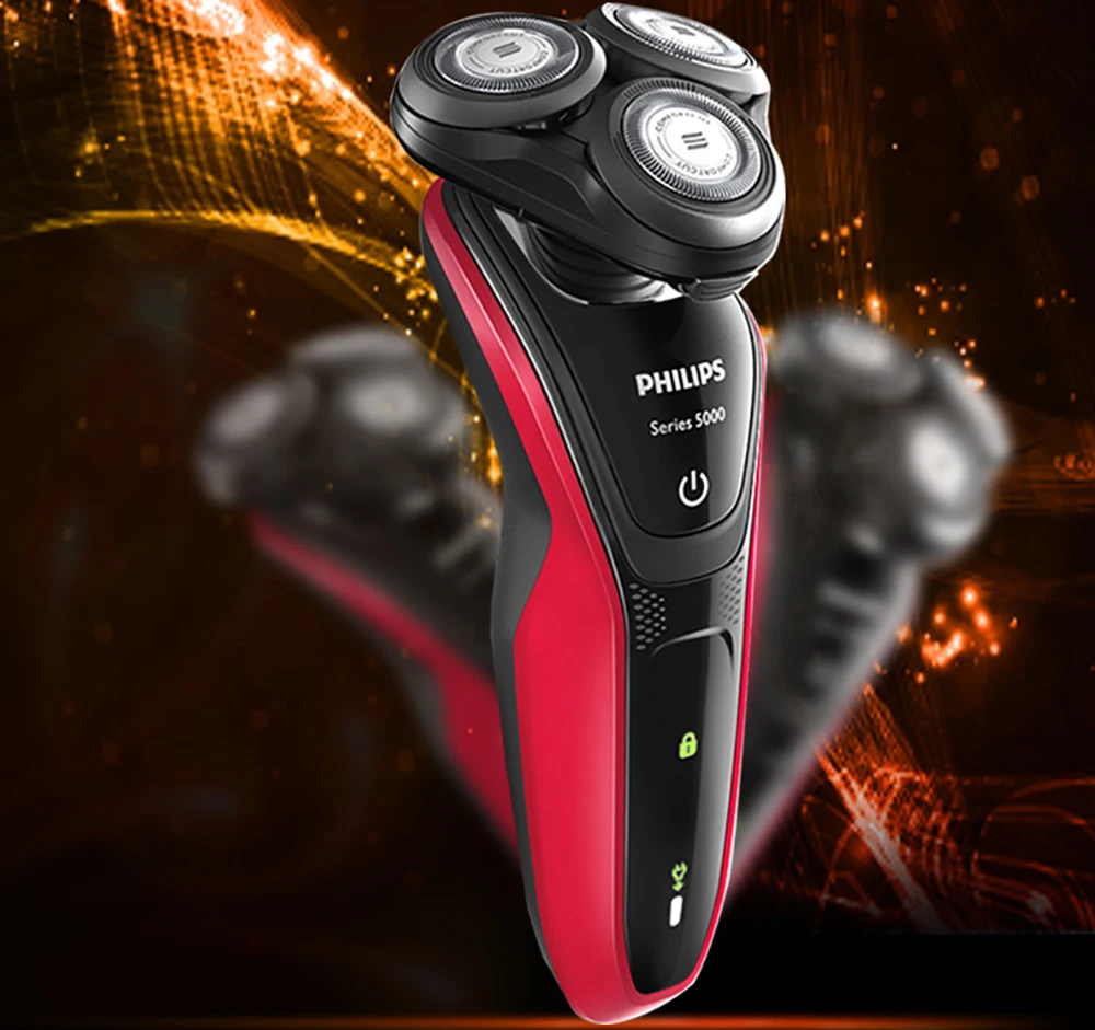 Philips перезаряжаемая электробритва S5095 1 час быстрая зарядка плавающие головки с светодиодный индикатором уход за лицом Мужская машина